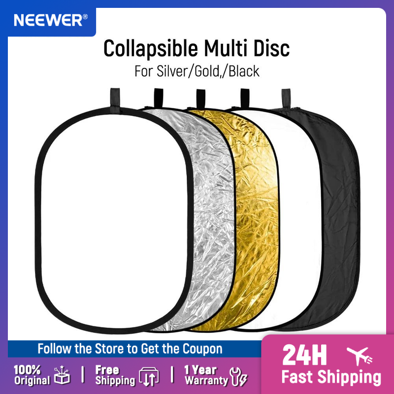 Reflector Disc Silver - NEEWER Lichtreflektoren für die Fotografie, tragbarer