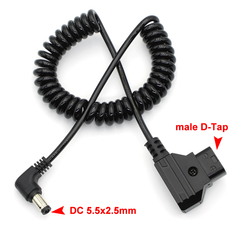 V Mount Battery - Power Tap D-Tap Stecker auf rechtwinkliges