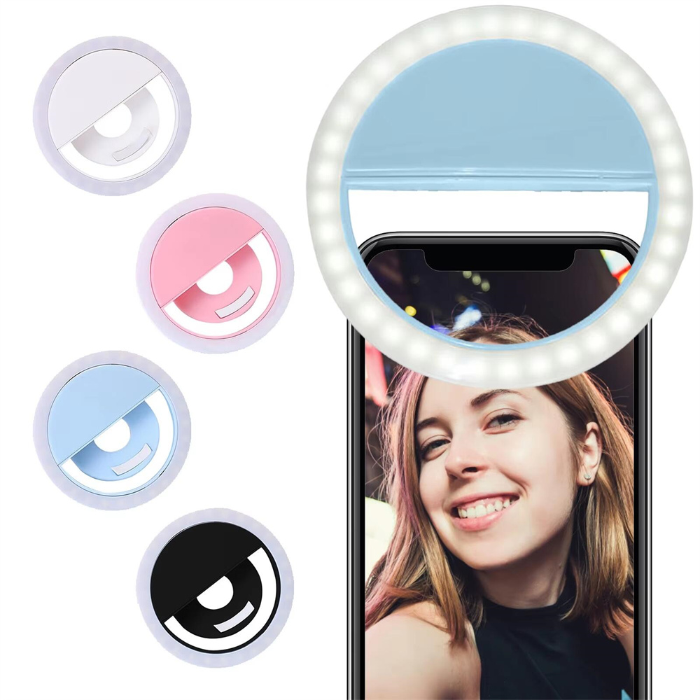 Photography Lighting Led - LED-Selfie-Ringlicht mit USB-Ladefunktion für Live-Übertragungen und