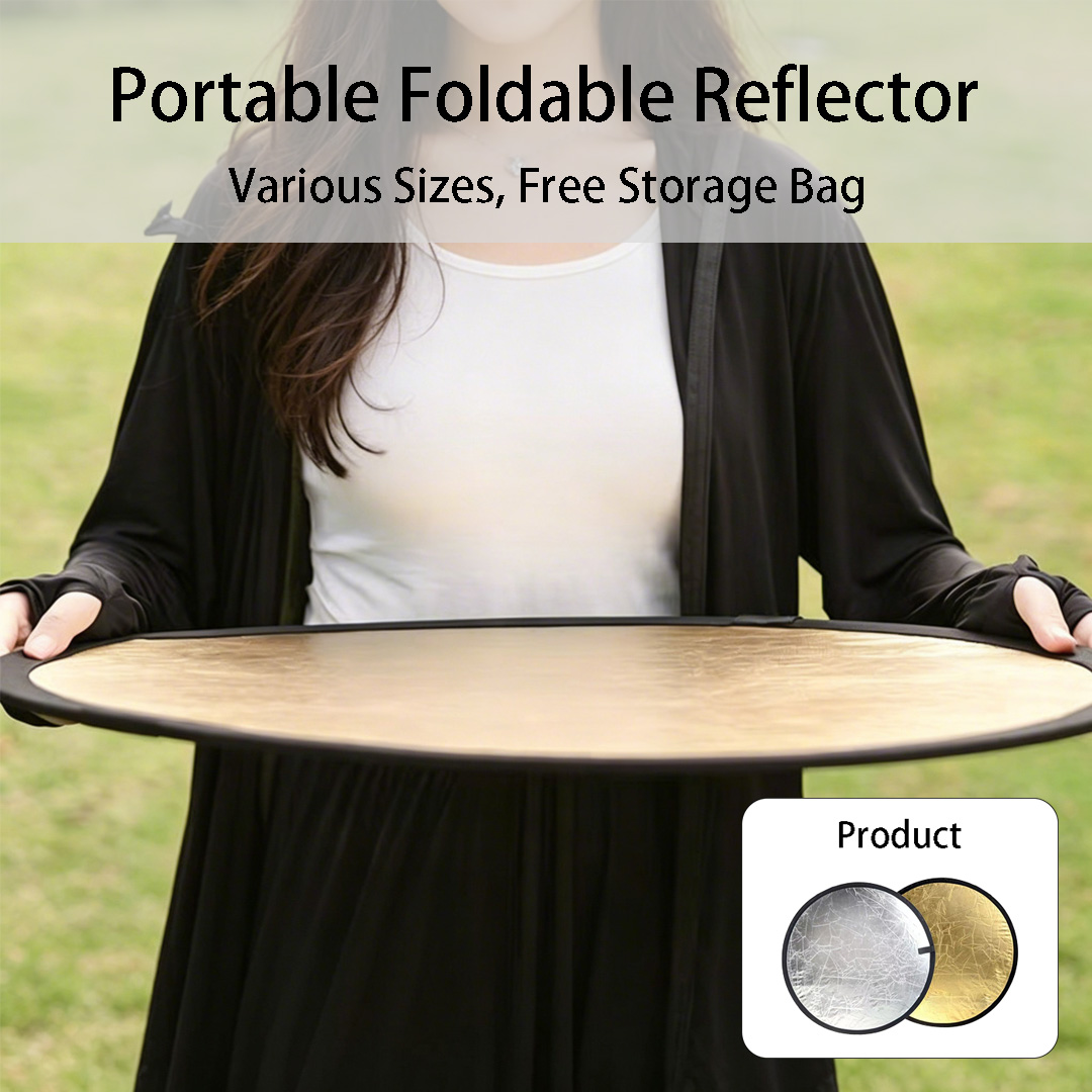 Photography Lighting Reflectors - 30/60 cm runder, doppelseitiger silberweißer Reflektor,