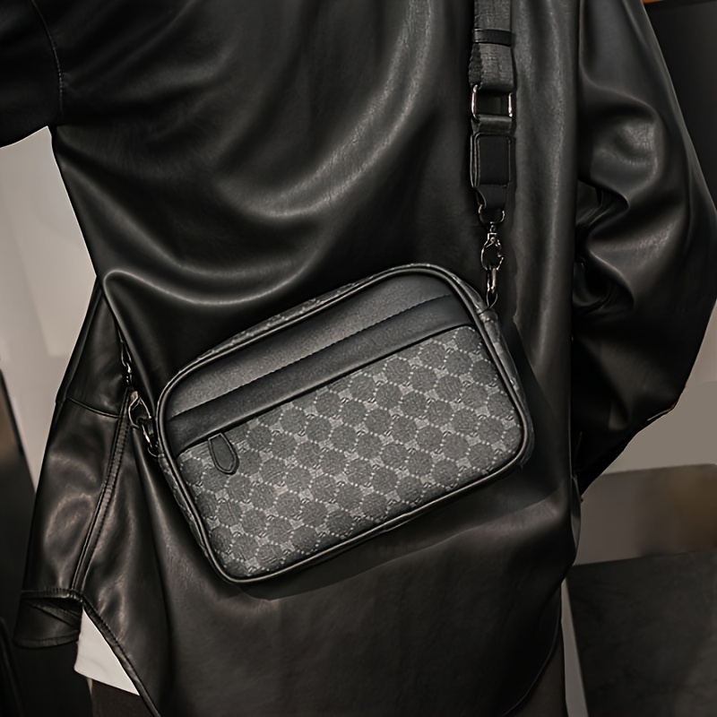 Photography Lighting Equipment Bags - Herren Klassische Bedruckte PU-Umhängetasche für Kameras,