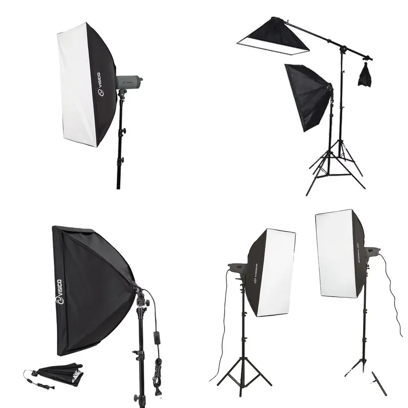 Photography Lighting For Studio - Hochwertiges Tragbares Fotostudio Fotografie-Blitzlicht Schwarze Softbox
