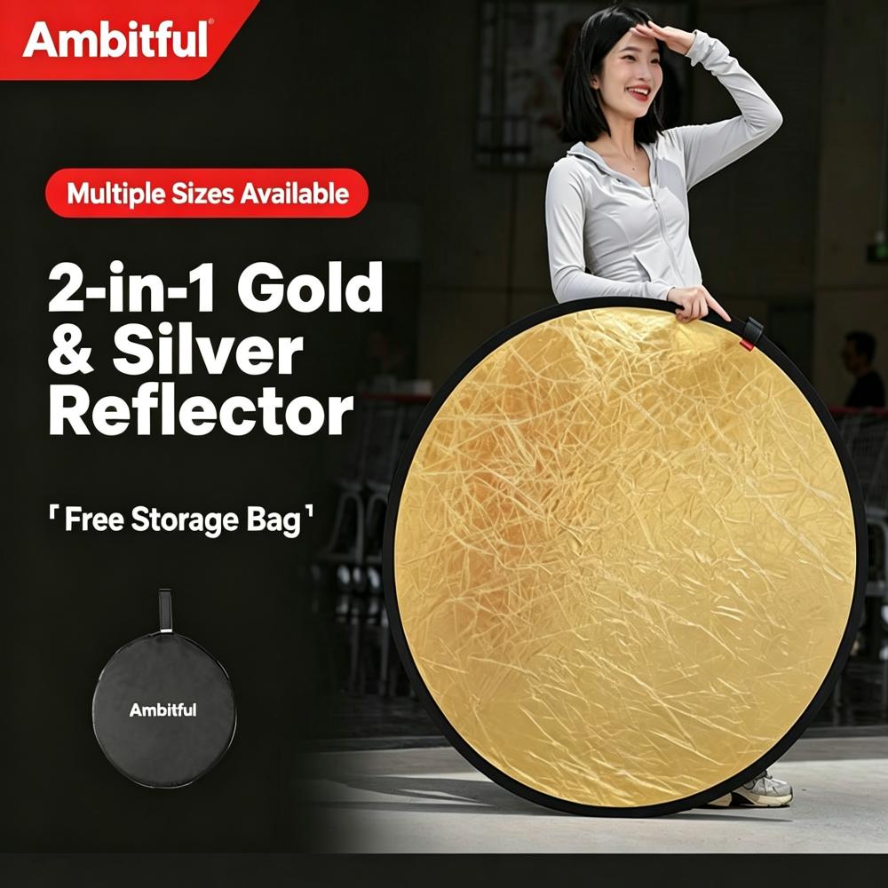 Reflector Disc Silver - Ambitful 2in1 30/60/80/110cm Multi-Disc Diffusoren Lichtreflektor