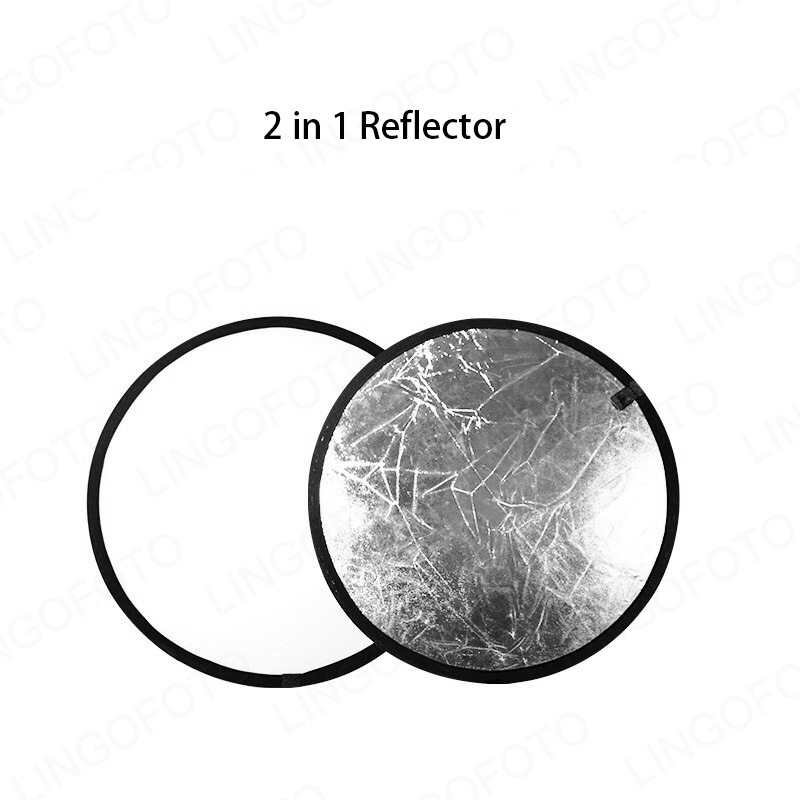 Reflector Disc Silver - 2 in 1, 40 cm zusammenklappbarer