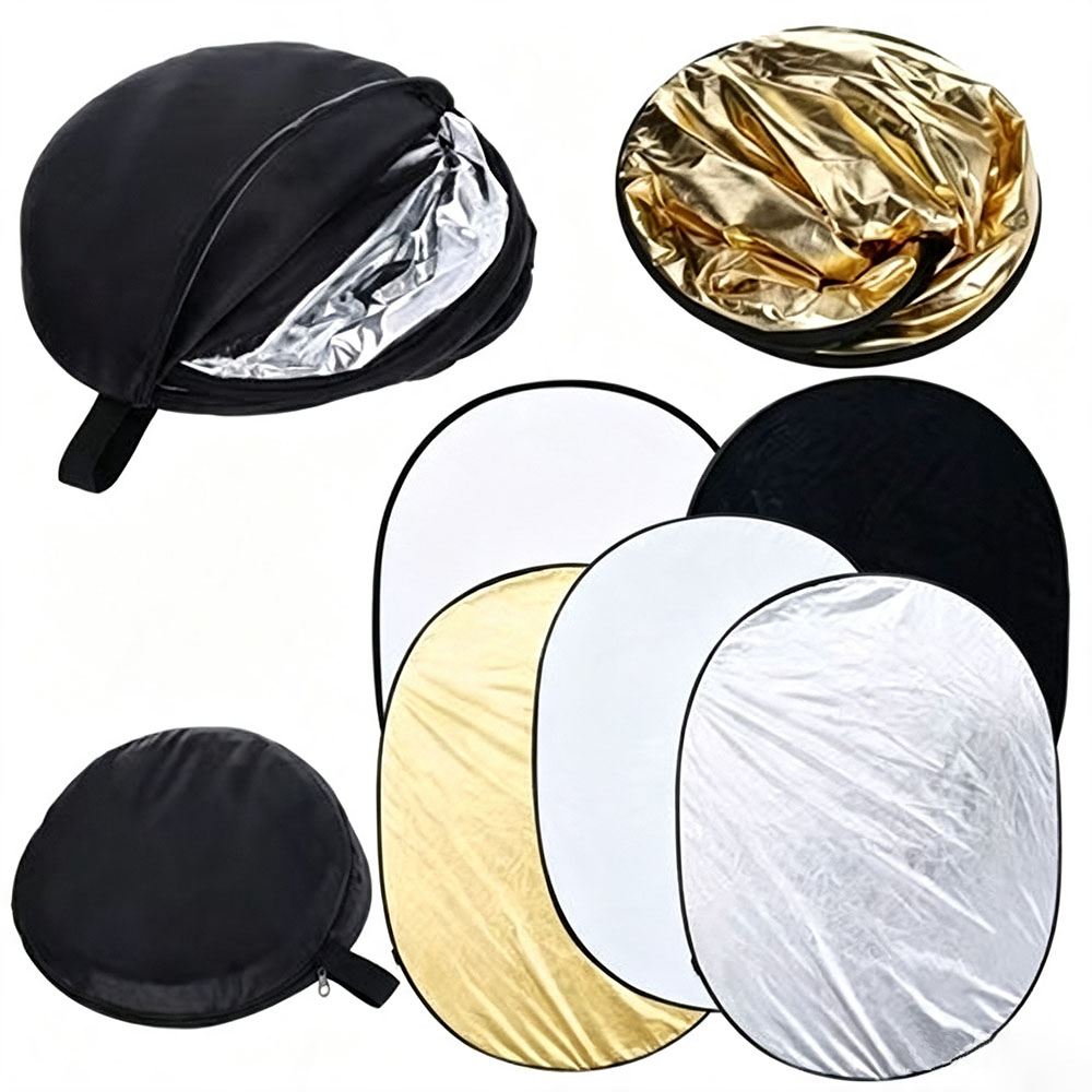 Photography Lighting Reflectors - Tragbarer 5-in-1 Zusammenklappbarer Fotografie-Reflektor Lichtdiffusor mit