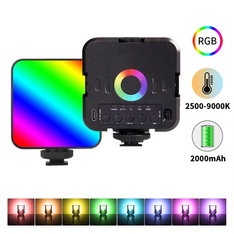 Photography Lighting Led - Tragbares Mini-RGB-Videolicht für Fotografie, 6500K LED-Fülllicht,