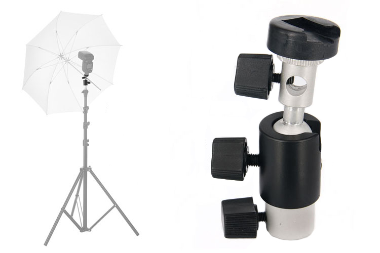 Photography Lighting Type - Universeller C-Typ Blitzschuh-Adapter, Speedlite-Auslöser, Schirmhalter, Schwenkbare