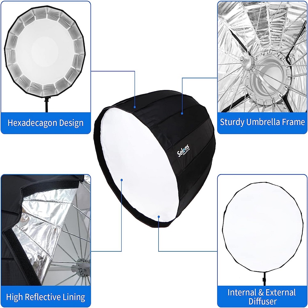 Selens 120cm sechzehn Hörner t – Parabolic Umbrella Deep Bewertung und Preis