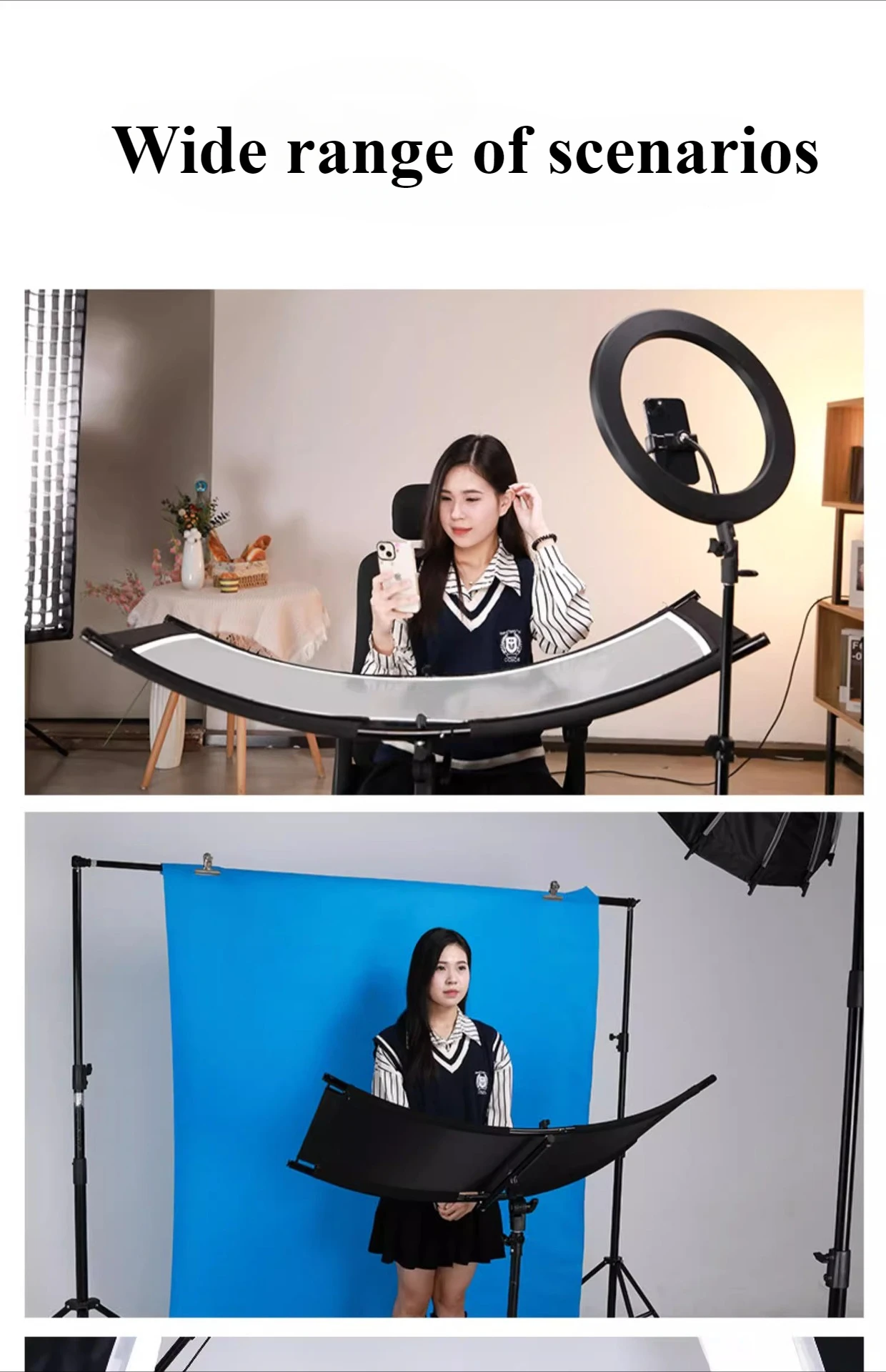 4-Farben-Stoff U-Typ-Reflektor – Photography Lighting Type Bewertung und Preis