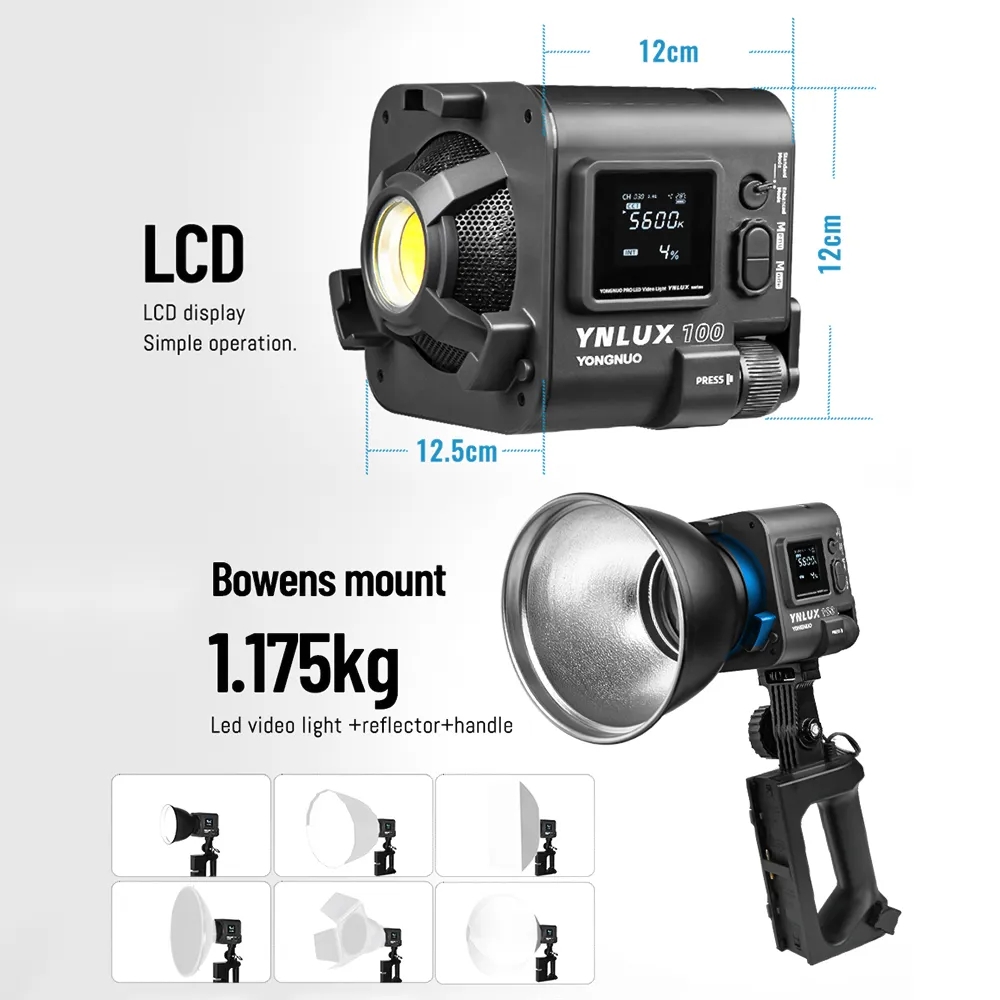 YONGNUO YNLUX100 100W 3200K-56 – Photography Lighting For Studio Bewertung und Preis