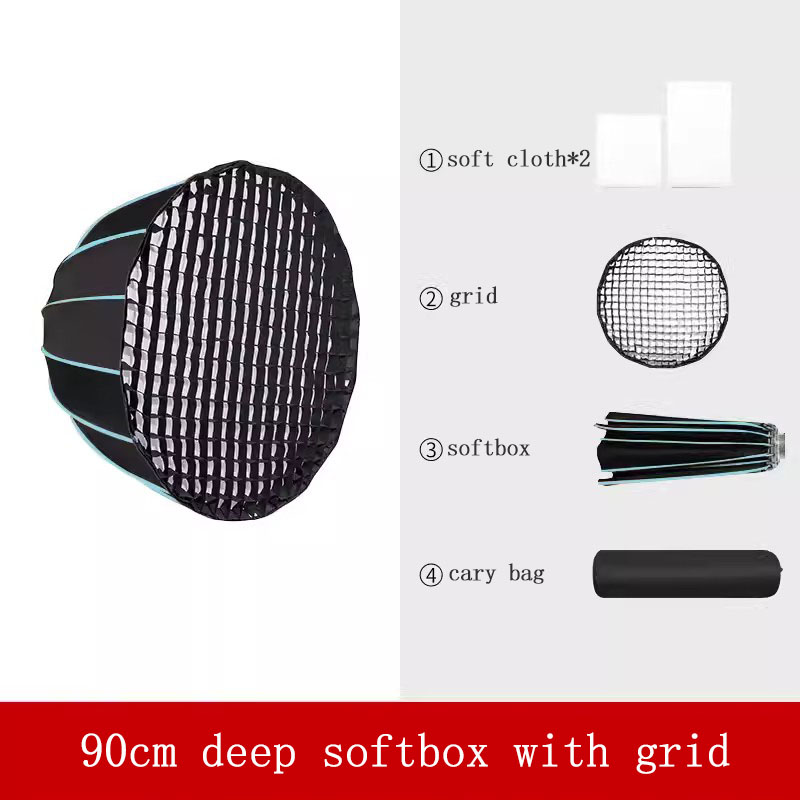 90cm Softbox mit Grid 16-Rippe – Parabolic Umbrella Deep Bewertung und Preis
