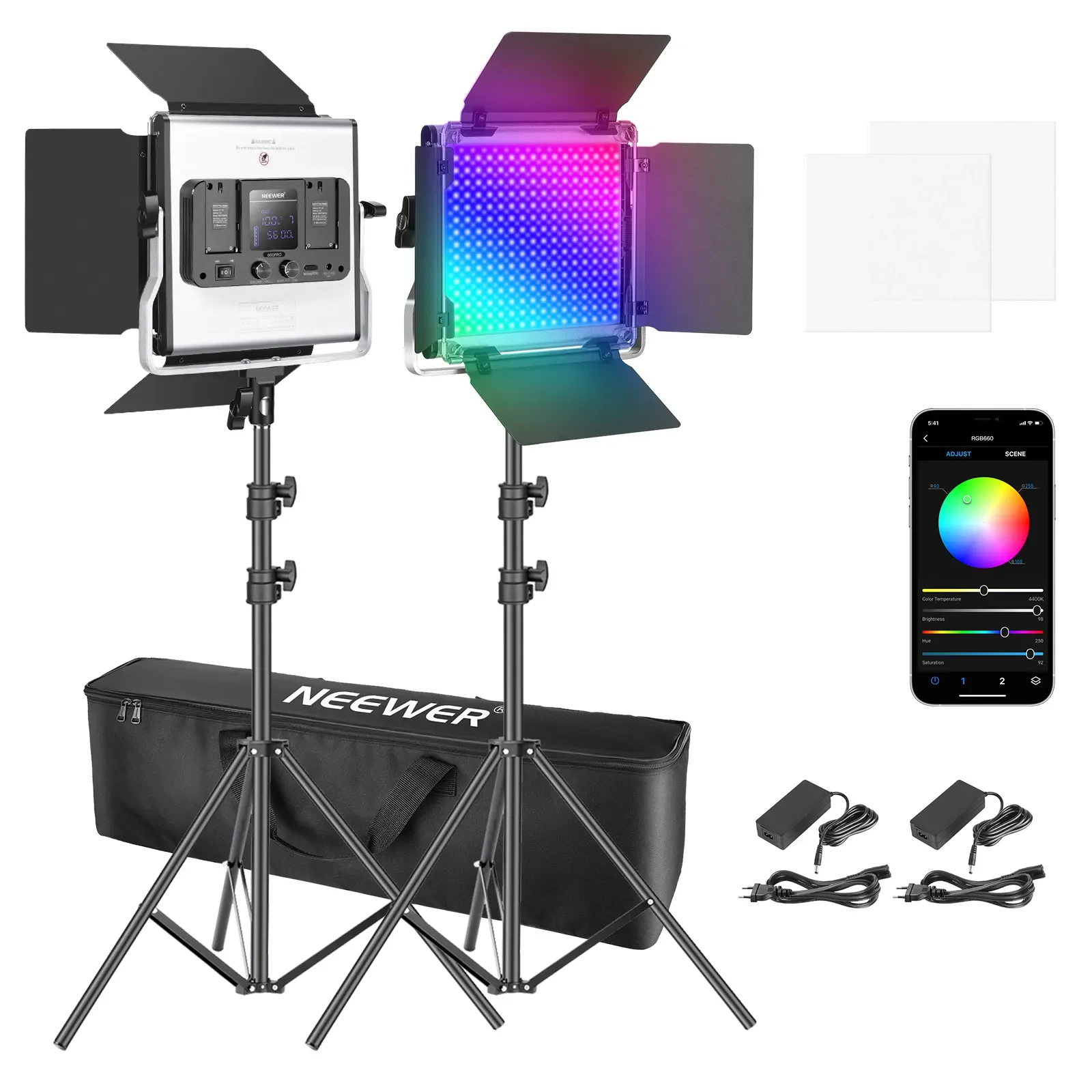 Neewer 2er-Pack 660 RGB LED-Le – Photography Lighting Kit Neewer Bewertung und Preis